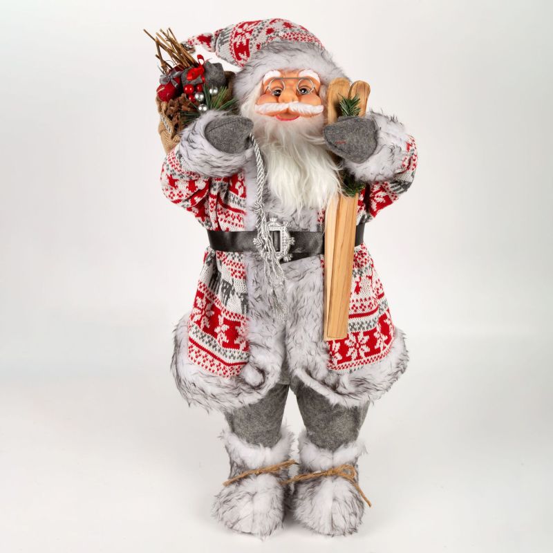 Christmas,White Plush Santa Claus - Christmas Decoration